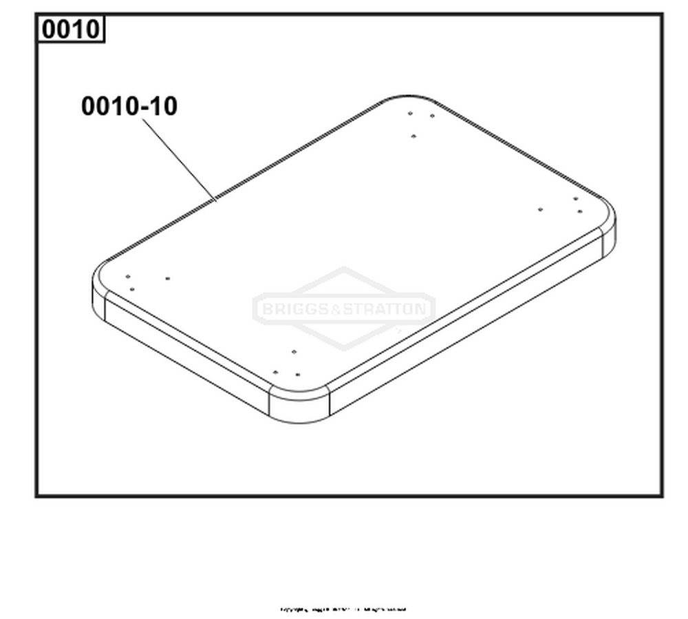 6302-01 - Concrete Pad (Hurricane) / Concrete Pad (Hurricane) Diagram and Parts List for 040782-00  Briggs and Stratton Generator